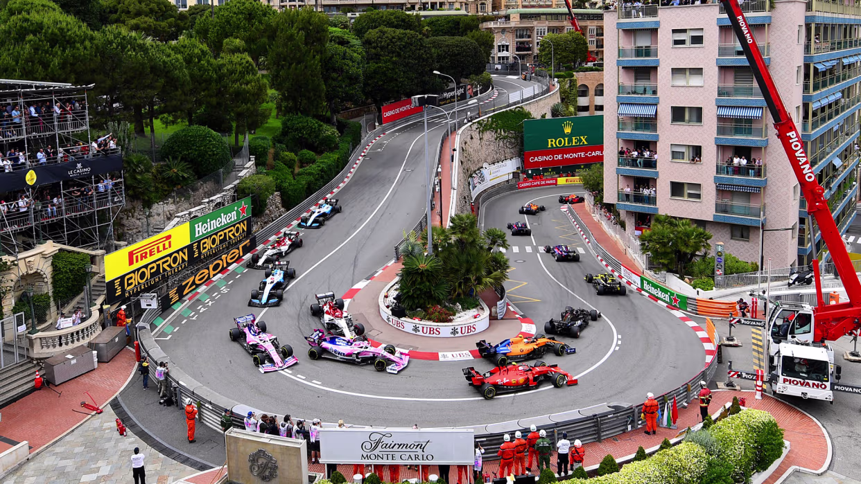 Iconic hairpin turn at the Monaco Grand Prix
